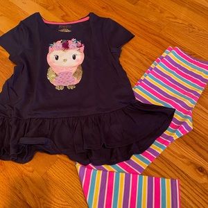 Owl shirt with matching leggings